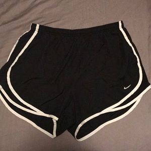 Black Nike track shorts